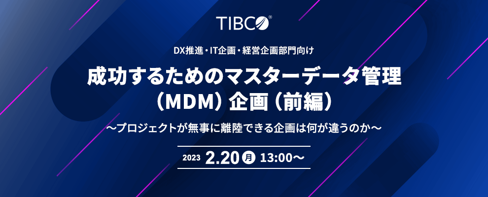 DX推進・IT企画・経営企画部門向け 成功するためのマスターデータ管理（MDM）企画（前編） ～プロジェクトが無事に離陸できる企画は何が違うのか～