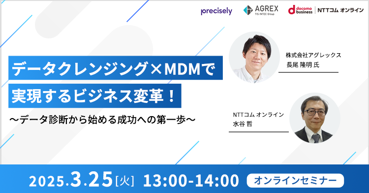 データクレンジング×MDMで実現するビジネス変革！ ～データ診断から始める成功への第一歩～