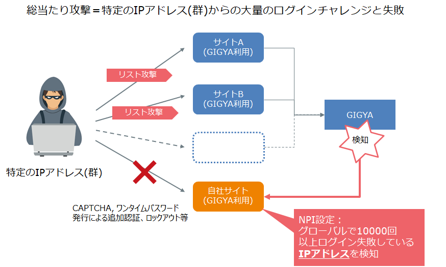 図1：NPIによる総当たり攻撃リスクへの対応例