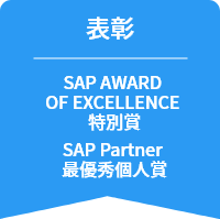 表彰　SAP AWARD OF EXCELLENCE 特別賞 SAP Partner 最優秀個人賞