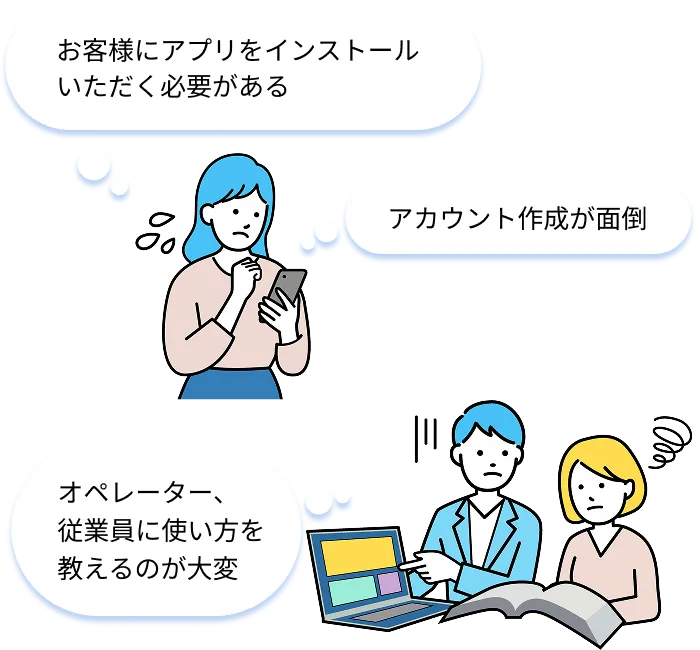 ビデオ通話ツールの導入について、こんなお悩みはありませんか？
